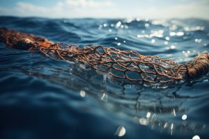 Floating Fishing Net on Water