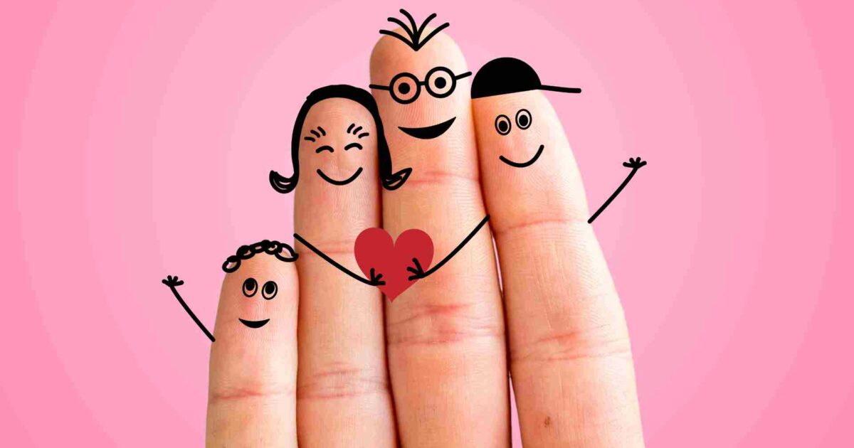 coração na ponta do dedo