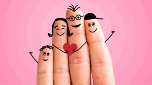 coração na ponta do dedo